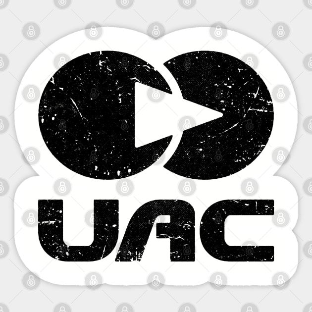 UAC Classic Logo (Black) Sticker by Geekeria Deluxe